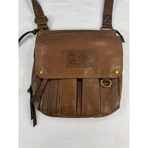 Fossil - Morgan Traveler Crossbody Pebble Leather Bag Purse  - Brown